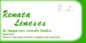 renata lencses business card