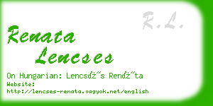 renata lencses business card